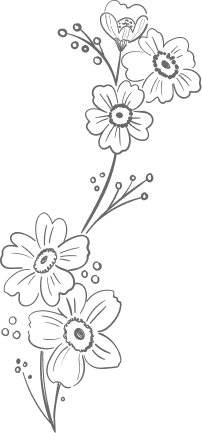 Detalhe floral botânico canto inferior direito